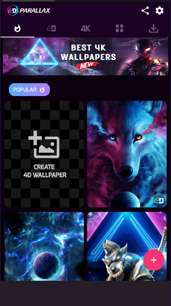 4D小白壁纸软件(4D Parallax Wallpaper)