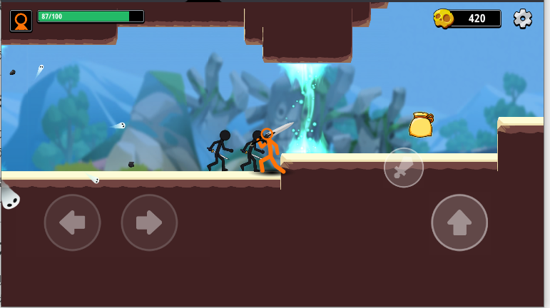 火柴人格斗武器大师破解版免广告(Stickman Fight)