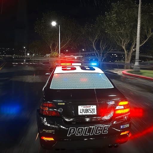 警车超速追逐