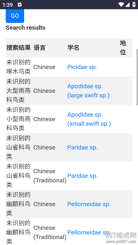 世界鸟类数据库手机app