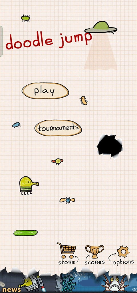涂鸦跳跃(doodle jump)全解锁版