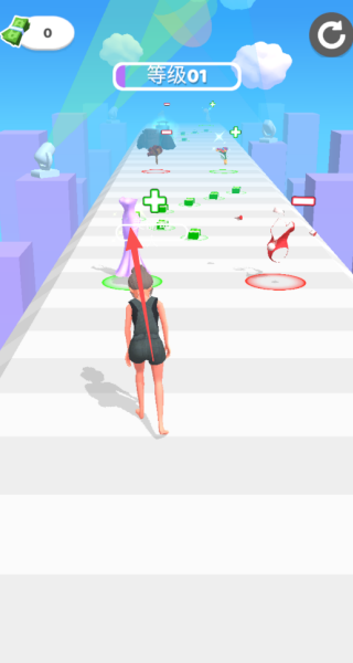 时尚女孩跑一跑