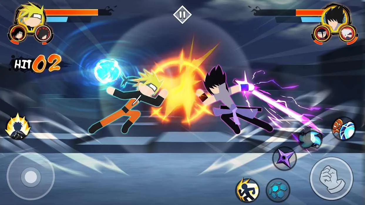 火柴人忍者3v3竞技场(火柴人忍者格斗游戏)v7.3(1)