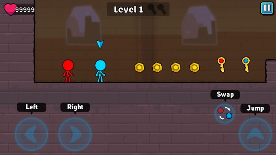 红蓝火柴人2无限皮肤无敌版(Red & Blue Stickman 2)v2.2.7(1)