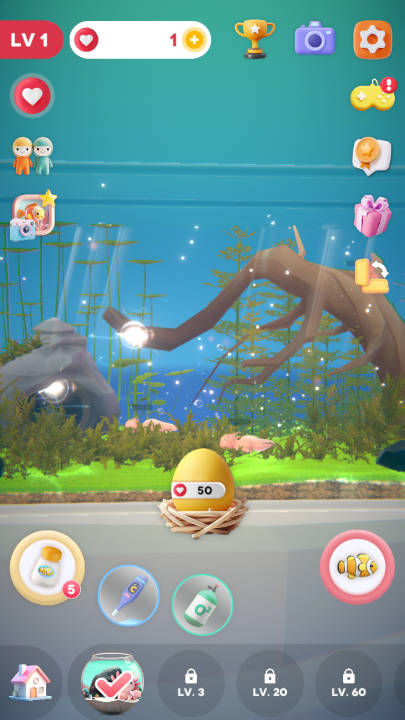 阿奎里亚虚拟鱼缸游戏无限爱心版v1.0.9(1)