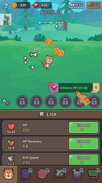 小猫传奇内购版无限金币钻石免广告版v65(2)