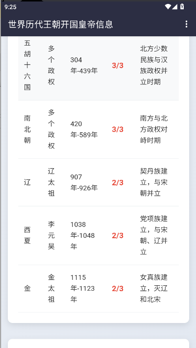 世界历代王朝开国皇帝信息软件v1.0(3)