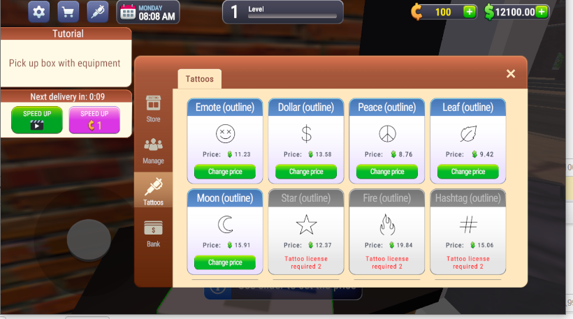 纹身工作室模拟器3d金币不减反增版v1.7(2)