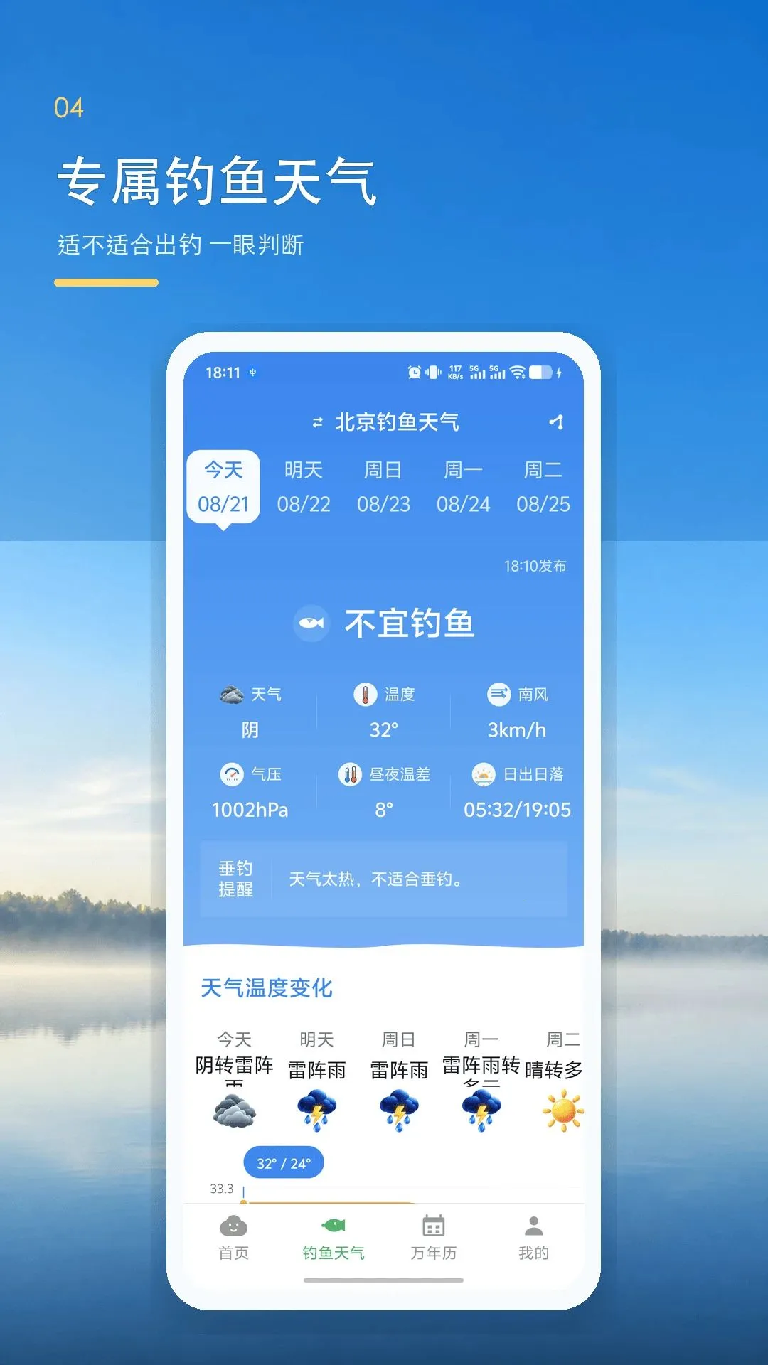 准点本地天气预报(钓鱼天气服务)v1.0.1(1)
