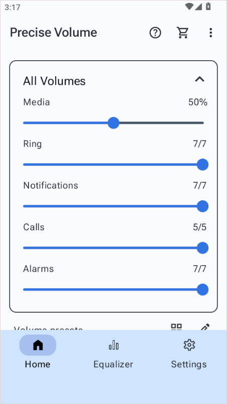 precise volume